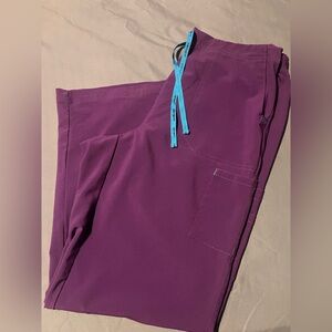 Carhartt Purple scrub pants draw string women’s size large regular